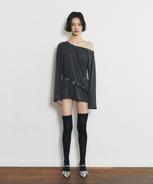 HALF DEVIL US(ハーフデビルアス)の「ロングスリーブショルダーアウトTシャツ_アイボリー(Tシャツ/カットソー・レディース・その他・FREE)」の16枚目の写真