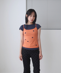 HOLE DETAIL SLEEVELESS_ORANGE