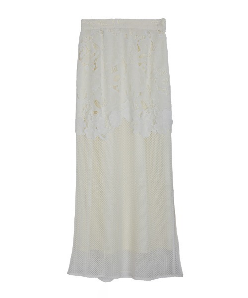 Ameri(アメリ)の「MEDI CUTWORK 3D LACE MOTIF LAYERED SKIRT(スカート・レディース・ブラック/ホワイト・MEDIUM/SMALL)」の7枚目の写真