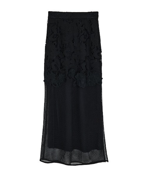 Ameri(アメリ)の「MEDI CUTWORK 3D LACE MOTIF LAYERED SKIRT(スカート・レディース・ブラック/ホワイト・MEDIUM/SMALL)」の8枚目の写真