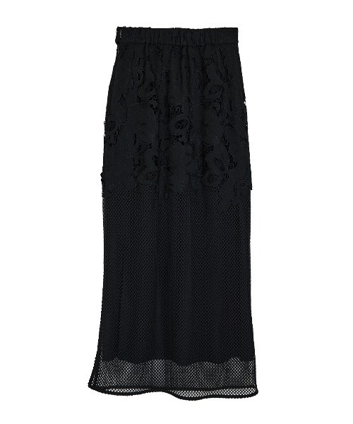 Ameri(アメリ)の「MEDI CUTWORK 3D LACE MOTIF LAYERED SKIRT(スカート・レディース・ブラック/ホワイト・MEDIUM/SMALL)」の12枚目の写真