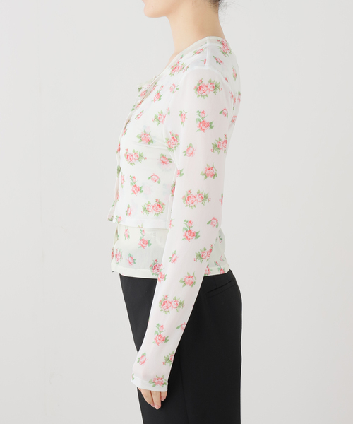 EDIT. FOR LULU（エディットフォールル）の「【YUHAN WANG/ユハン ワン】rose print twinset blouse（Tシャツ/カットソー・レディース・ホワイト・FREE）」の13枚目の写真