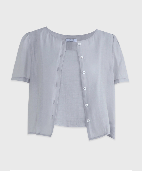 MICANE（ミケーネ）の「ミュエディル バックスリットブラウス-ビスチェセットアップ（シャツ/ブラウス・レディース・ブラック/ライトグレー/クリーム・SMALL/MEDIUM/LARGE/X-LARGE/XX-LARGE）」の18枚目の写真