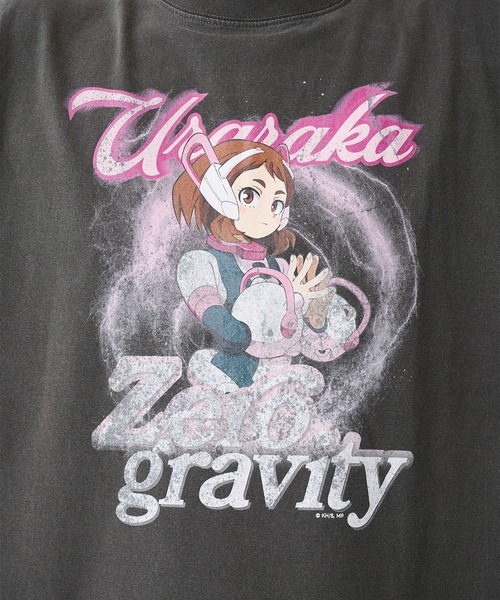 THE TOKYO(ザトウキョウ)の「【PIIT/ピット】OCHAKO TEE/麗日お茶子「僕のヒーローアカデミア」・アニメTEE(Tシャツ/カットソー・メンズ・ダークグレー・L/M/XL)」の6枚目の写真