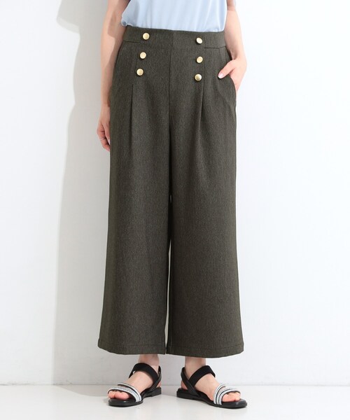 SHOO・LA・RUE(シューラルー)の「【S-LL/洗濯機可】金ボタンがアクセント デニム調ワイドパンツ(その他パンツ・レディース・ネイビー/ブラック/ブルー・04/03/02/01)」の22枚目の写真