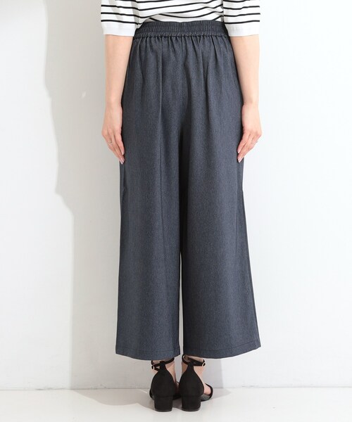 SHOO・LA・RUE(シューラルー)の「【S-LL/洗濯機可】金ボタンがアクセント デニム調ワイドパンツ(その他パンツ・レディース・ネイビー/ブラック/ブルー・04/03/02/01)」の8枚目の写真