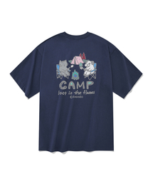キャンプ半袖Tシャツネイビー