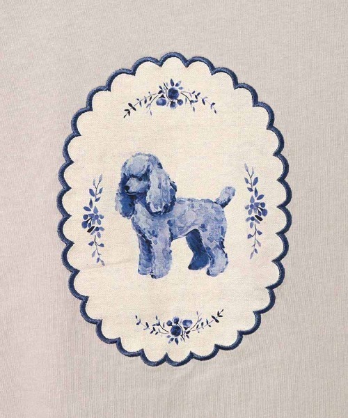 Bleu Bleuet（ブルーブルーエ）の「le petaleヴィンテージdogTシャツ（Tシャツ/カットソー・レディース・ホワイト系その他/ホワイト系その他2/グレー系その他2/グレー系その他・FREE）」の6枚目の写真