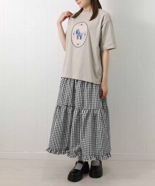 Bleu Bleuet（ブルーブルーエ）の「le petaleヴィンテージdogTシャツ（Tシャツ/カットソー・レディース・ホワイト系その他/ホワイト系その他2/グレー系その他2/グレー系その他・FREE）」の12枚目の写真