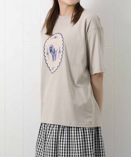 Bleu Bleuet（ブルーブルーエ）の「le petaleヴィンテージdogTシャツ（Tシャツ/カットソー・レディース・ホワイト系その他/ホワイト系その他2/グレー系その他2/グレー系その他・FREE）」の15枚目の写真