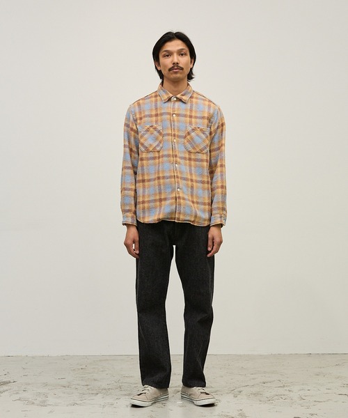 REMI RELIEF(レミレリーフ)の「REMI RELIEF/レミレリーフ T/Cネップチェックワークシャツ アメカジ ヴィンテージ メンズ 2026年夏 夏服(シャツ/ブラウス・メンズ・ブラック/ブラウン/ピンク・M/L/XL)」の5枚目の写真