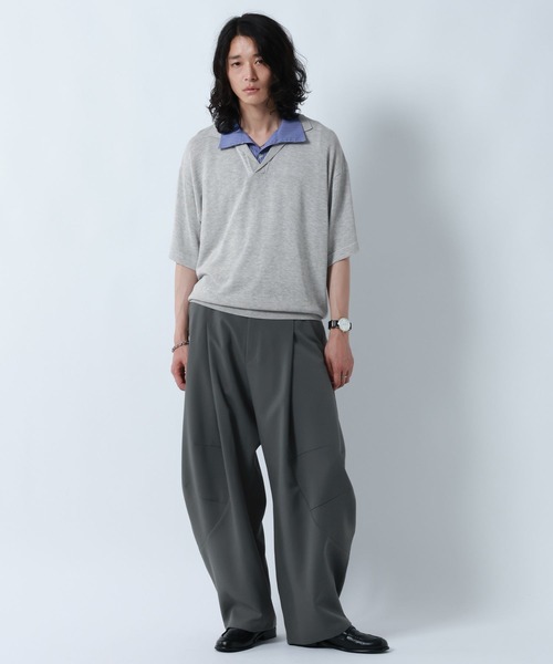 RAGEBLUE（レイジブルー）の「DOCKING SKIPPER KNIT POLO SHIRTS/ドッキンクスキッパーニットポロシャツ（ポロシャツ・メンズ・ブラック/グレー・MEDIUM/LARGE）」の19枚目の写真