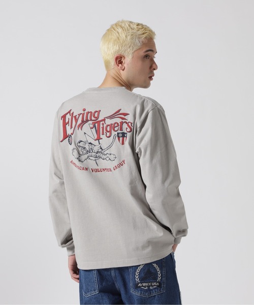 AVIREX(アヴィレックス)の「《WEB&DEPOT限定》MILITARY MOTIF LONGSLEEVE T-SHIRT / ミリタリーモチーフ 長袖Tシャツ / AVIREX / アヴィレックス(Tシャツ/カットソー・メンズ・ライトグレー/ホワイト/ブラック・X-LARGE/XX-LARGE/LARGE/MEDIUM)」の13枚目の写真