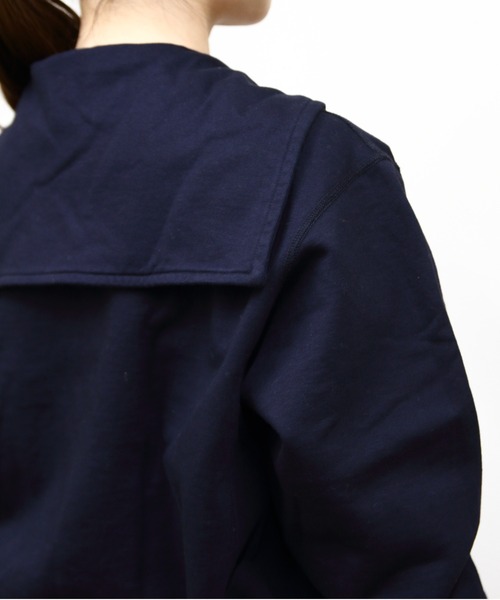 ORCIVAL(オーシバル)の「ORCIVAL/オーシバル フレンチテリージップセーラー FRENCH TERRY ZIP SAILOR OR-C0428 FWZ(パーカー・レディース・ヘザーグレー/ダークネイビー・2)」の4枚目の写真