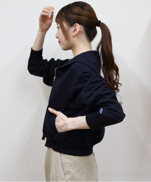 ORCIVAL(オーシバル)の「ORCIVAL/オーシバル フレンチテリージップセーラー FRENCH TERRY ZIP SAILOR OR-C0428 FWZ(パーカー・レディース・ヘザーグレー/ダークネイビー・2)」の5枚目の写真