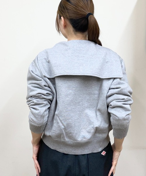 ORCIVAL(オーシバル)の「ORCIVAL/オーシバル フレンチテリージップセーラー FRENCH TERRY ZIP SAILOR OR-C0428 FWZ(パーカー・レディース・ヘザーグレー/ダークネイビー・2)」の11枚目の写真