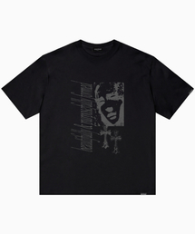 SPレタリングマリア半袖Tシャツブラック