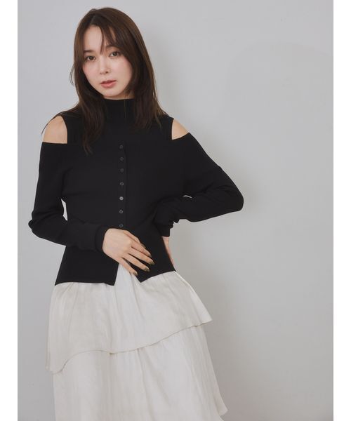 FRAY I.D(フレイアイディー)の「【00サイズあり】ティアードドッキングニットワンピース(ワンピース・レディース・モカ/バーガンディー/ブラック・00/1/0)」の7枚目の写真