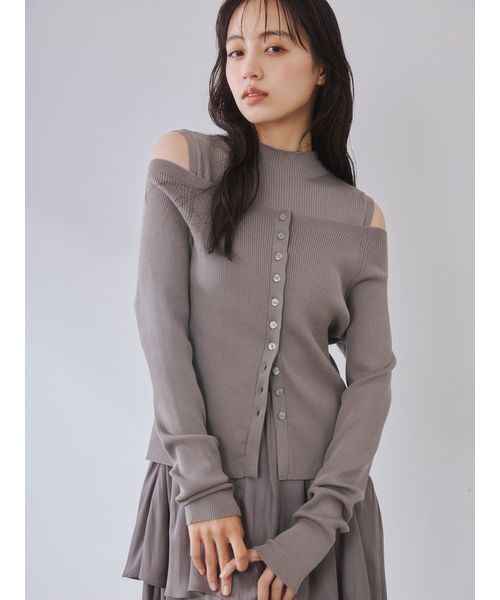 FRAY I.D(フレイアイディー)の「【00サイズあり】ティアードドッキングニットワンピース(ワンピース・レディース・モカ/バーガンディー/ブラック・00/1/0)」の8枚目の写真