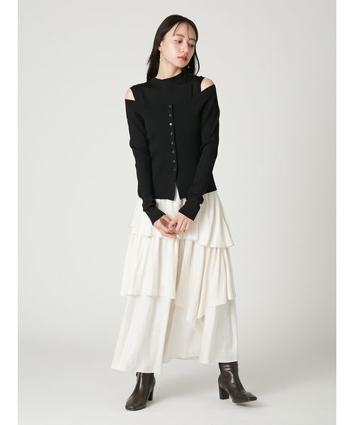 FRAY I.D(フレイアイディー)の「【00サイズあり】ティアードドッキングニットワンピース(ワンピース・レディース・モカ/バーガンディー/ブラック・00/1/0)」の20枚目の写真