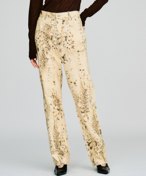PRANK PROJECT(プランクプロジェクト)の「【2026Autumn Pre-Order】ラミネートパターンパンツ / Laminate Pattern Pants(その他パンツ・レディース・ライトイエロー/ボルドー・38/36)」の10枚目の写真