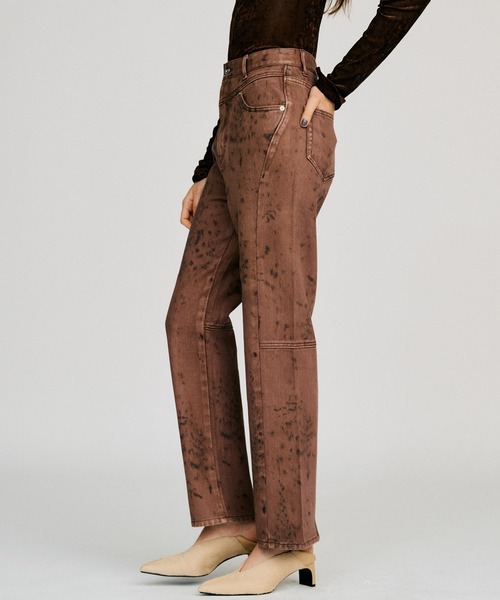 PRANK PROJECT(プランクプロジェクト)の「【2026Autumn Pre-Order】ラミネートパターンパンツ / Laminate Pattern Pants(その他パンツ・レディース・ライトイエロー/ボルドー・38/36)」の11枚目の写真