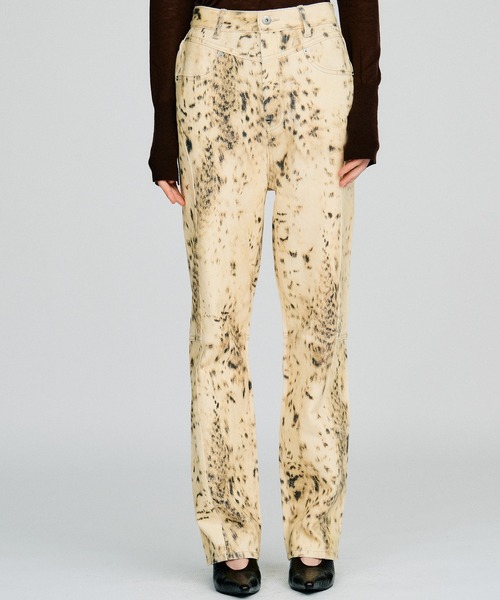 PRANK PROJECT(プランクプロジェクト)の「【2026Autumn Pre-Order】ラミネートパターンパンツ / Laminate Pattern Pants(その他パンツ・レディース・ライトイエロー/ボルドー・38/36)」の9枚目の写真