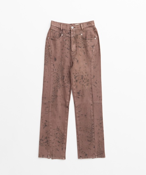 PRANK PROJECT(プランクプロジェクト)の「【2026Autumn Pre-Order】ラミネートパターンパンツ / Laminate Pattern Pants(その他パンツ・レディース・ライトイエロー/ボルドー・38/36)」の15枚目の写真