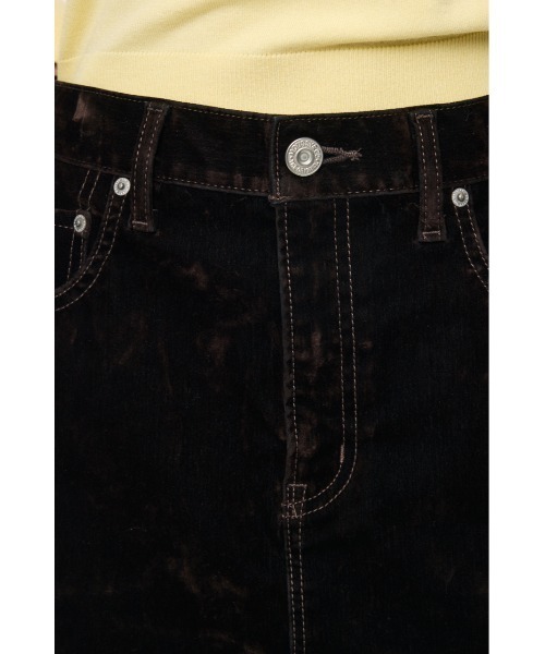 MOUSSY（マウジー）の「【26年AW新作】【セットアップ対応】VELVET ミニスカート（デニムスカート・レディース・ボルドー/カーキ/ブラウン/ブラック・2/1）」の16枚目の写真