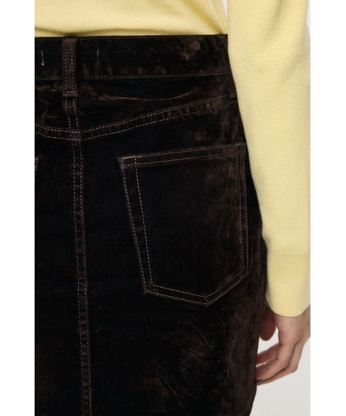 MOUSSY（マウジー）の「【26年AW新作】【セットアップ対応】VELVET ミニスカート（デニムスカート・レディース・ボルドー/カーキ/ブラウン/ブラック・2/1）」の17枚目の写真