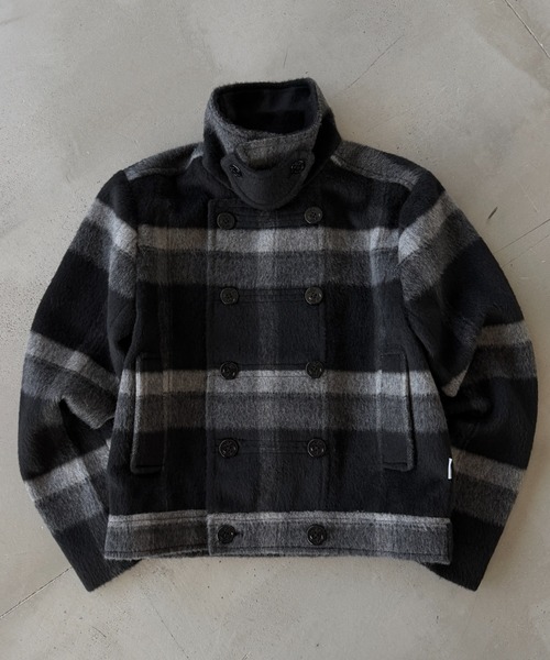 WISH FOR EVER（ウィッシュフォーエバー）の「NAPOLEON DESIGN SHORT PEACOAT/ナポレオンデザインショートピーコート（ピーコート・メンズ・ブラウン/ブラック/チェック・X-SMALL/LARGE/MEDIUM/SMALL）」の3枚目の写真