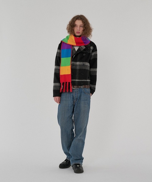 WISH FOR EVER（ウィッシュフォーエバー）の「NAPOLEON DESIGN SHORT PEACOAT/ナポレオンデザインショートピーコート（ピーコート・メンズ・ブラウン/ブラック/チェック・X-SMALL/LARGE/MEDIUM/SMALL）」の7枚目の写真