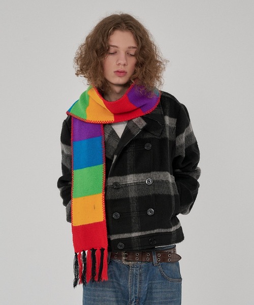 WISH FOR EVER（ウィッシュフォーエバー）の「NAPOLEON DESIGN SHORT PEACOAT/ナポレオンデザインショートピーコート（ピーコート・メンズ・ブラウン/ブラック/チェック・X-SMALL/LARGE/MEDIUM/SMALL）」の8枚目の写真