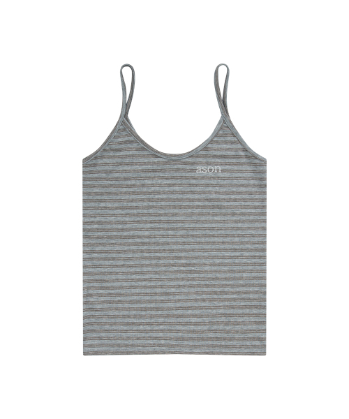 ASON(アズオン)の「SHELL STRIPE SLEEVELESS / BLUE(Tシャツ/カットソー・レディース・その他・FREE)」の2枚目の写真