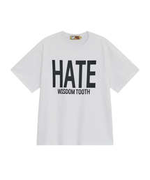 HATE WISDOM TOOTH ロゴ 半袖Tシャツ ホワイト