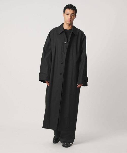 LOEFF（ロエフ）の「＜LOEFF＞バルカラー コート UNISEX（ステンカラーコート・レディース・ブラック/ダークブラウン・1/0/2）」の10枚目の写真