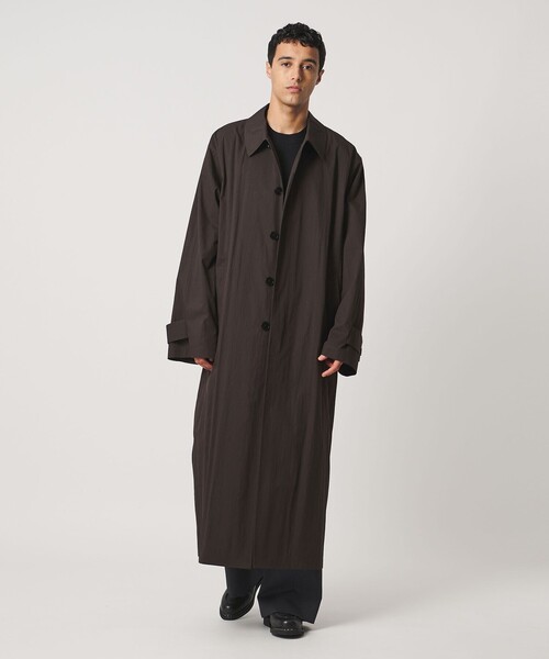 LOEFF（ロエフ）の「＜LOEFF＞バルカラー コート UNISEX（ステンカラーコート・レディース・ブラック/ダークブラウン・1/0/2）」の12枚目の写真