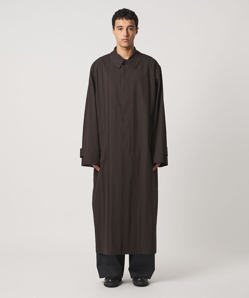 LOEFF（ロエフ）の「＜LOEFF＞バルカラー コート UNISEX（ステンカラーコート・レディース・ブラック/ダークブラウン・1/0/2）」の18枚目の写真