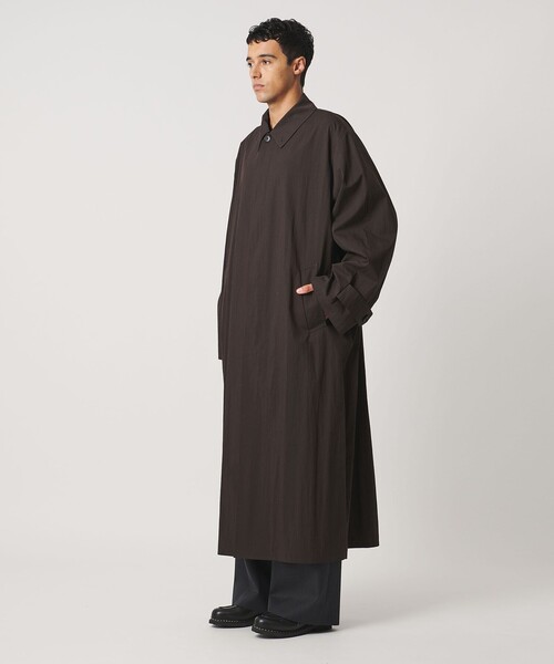 LOEFF（ロエフ）の「＜LOEFF＞バルカラー コート UNISEX（ステンカラーコート・レディース・ブラック/ダークブラウン・1/0/2）」の19枚目の写真