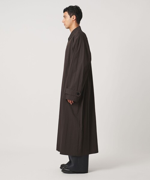 LOEFF（ロエフ）の「＜LOEFF＞バルカラー コート UNISEX（ステンカラーコート・レディース・ブラック/ダークブラウン・1/0/2）」の20枚目の写真