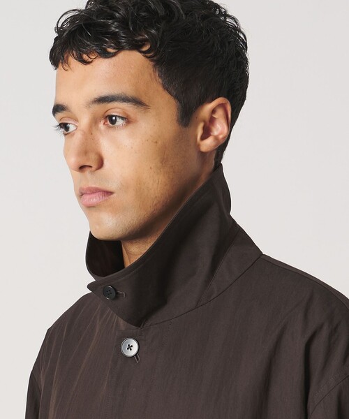 LOEFF（ロエフ）の「＜LOEFF＞バルカラー コート UNISEX（ステンカラーコート・レディース・ブラック/ダークブラウン・1/0/2）」の22枚目の写真