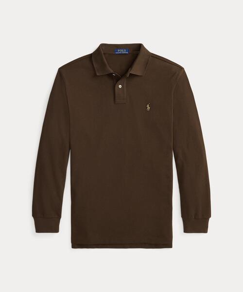 POLO RALPH LAUREN（ポロ ラルフ ローレン）の「カスタム スリム ロングスリーブ ポロシャツ（ポロシャツ・メンズ・ブラウン・M/L）」の2枚目の写真