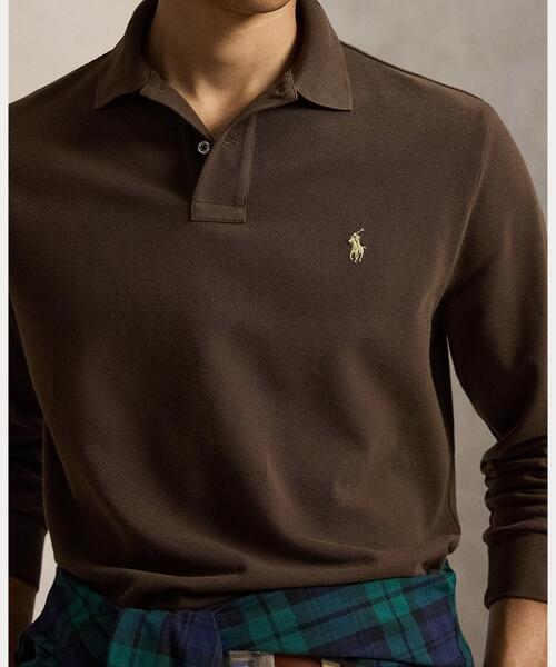 POLO RALPH LAUREN（ポロ ラルフ ローレン）の「カスタム スリム ロングスリーブ ポロシャツ（ポロシャツ・メンズ・ブラウン・M/L）」の5枚目の写真