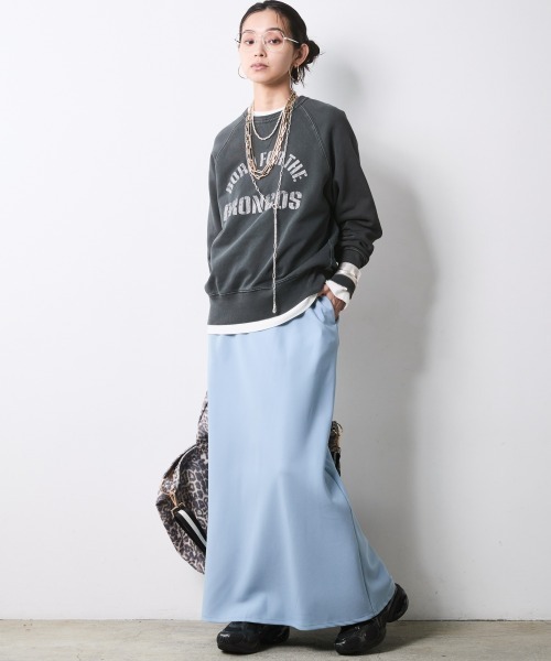 CHIC STYLE(シックスタイル)の「ナローマキシスカート<大きいサイズ有>シックスタイル(スカート・レディース・サックスブルー/ベージュ系/ブラック/グレー・L/M/3L/5L/4L/LL)」の13枚目の写真