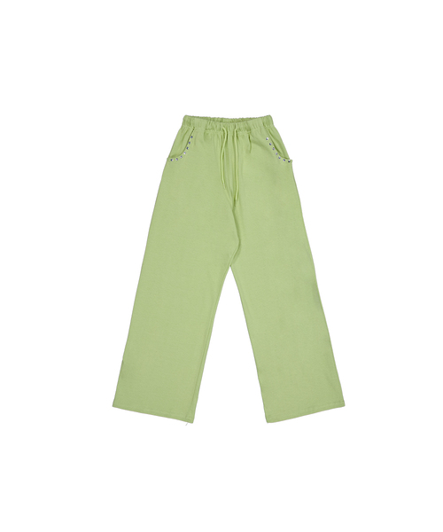 WAVEGIRL（ウェーブガール）の「Saint Track Pants (3color)（スウェットパンツ・レディース・ライトグレー/ブラック/ライトグリーン・FREE）」の3枚目の写真