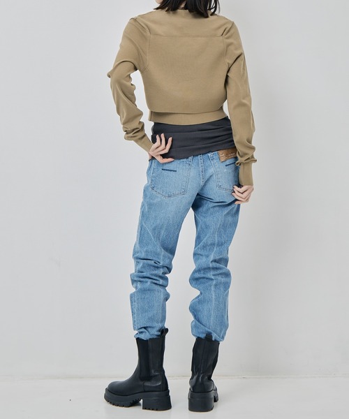 INSCRIRE(アンスクリア)の「【INSCRIRE/アンスクリア】Cotton 16G 2-Way Cardigan/コットン2WAYカーディガン(カーディガン/ボレロ・レディース・グレー/カーキ・FREE)」の4枚目の写真