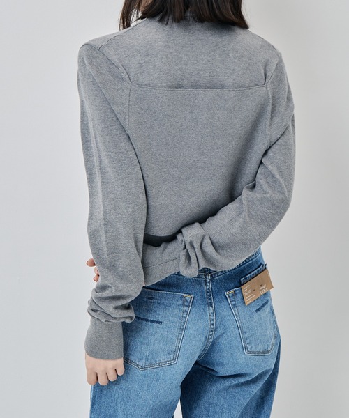 INSCRIRE(アンスクリア)の「【INSCRIRE/アンスクリア】Cotton 16G 2-Way Cardigan/コットン2WAYカーディガン(カーディガン/ボレロ・レディース・グレー/カーキ・FREE)」の12枚目の写真