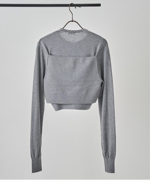 INSCRIRE(アンスクリア)の「【INSCRIRE/アンスクリア】Cotton 16G 2-Way Cardigan/コットン2WAYカーディガン(カーディガン/ボレロ・レディース・グレー/カーキ・FREE)」の9枚目の写真