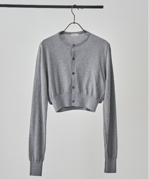 INSCRIRE(アンスクリア)の「【INSCRIRE/アンスクリア】Cotton 16G 2-Way Cardigan/コットン2WAYカーディガン(カーディガン/ボレロ・レディース・グレー/カーキ・FREE)」の8枚目の写真