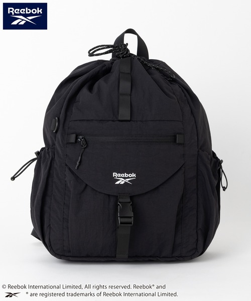 Reebok(リーボック)の「【Reebok リーボック】3WAYナイロンバッグ リュック ショルダーバッグ ワンショルダー ドローコード(バックパック/リュック・メンズ・ブラック/ライトグレー・FREE)」の9枚目の写真
